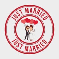 Happy Wedding desing vector illustration N2