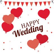 Happy Wedding desing vector illustration N4