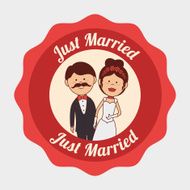 Happy Wedding desing vector illustration N9