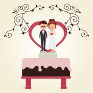 Happy Wedding desing vector illustration N14