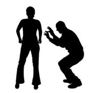 Vector silhouette of couple N83