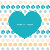 Vector texture circles stripes abstract heart silhouette pattern frame N2