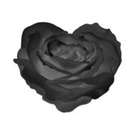 Heart-rose Vector object flower on a white background