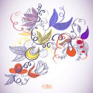 Floral Colorful Greeting Card