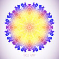 Round floral background with roses