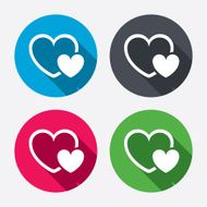 Hearts sign icon Love symbol N4