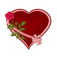 Valentines day hearts with rose vector
