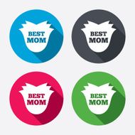 Best mom sign icon Flower symbol