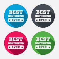 Best boyfriend ever sign icon Award symbol N2