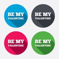 Be my Valentine sign icon Love symbol N2