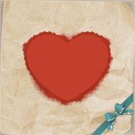 Vintage heart and bow Valentines day EPS 10