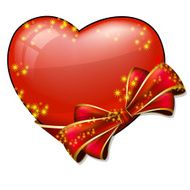 Valentine heart with bow