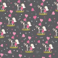 Seamless pattern for valentines day N2