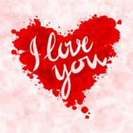 heart i love you colorful paint splash illustration vector background N5