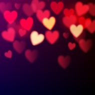 Shiny hearts bokeh N2