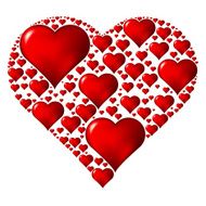 Valentines day background with abstract hearts N4