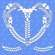 Heart shape of decorative elements vector