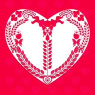 Heart shape of decorative elements vector N2