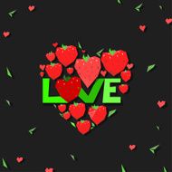 heart strawberry