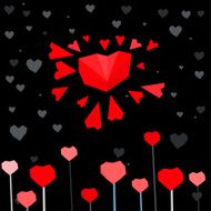 heart sun postcard N3