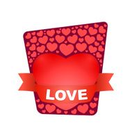 Fancy card with the message of love