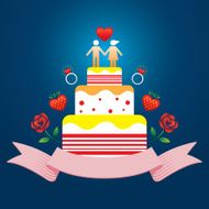 Human Symbol Lover on top of Cake