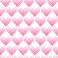 Heart Shapes Seamless Pattern Mosaic Style