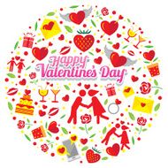 Love Icons and Valentine&#039;s Text