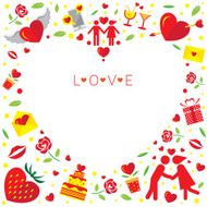 Love Icons Border Frame