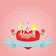 Human Symbol Love Story Concept Music Guitar and Lover