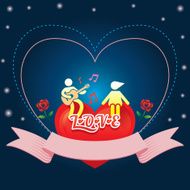 Human Symbol Love Story Concept Music Guitar and Lover N2