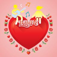 Human Symbol Love Story Concept Music Guitar and Lover N4
