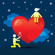 Human Symbol Love Story Concept Marry