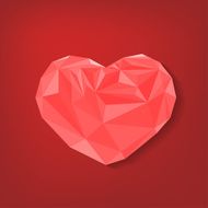Polygonal heart Background