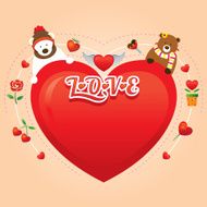 Couple Bear with Heart Shape