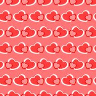 Pink and red hearts seamless Valentine background