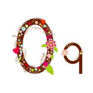 Alphabet Q Flowers Vector