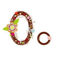 Alphabet O Flowers Vector