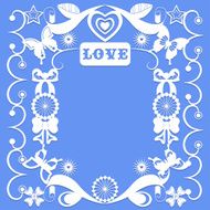 Decorative elements in the style of carving paper vector