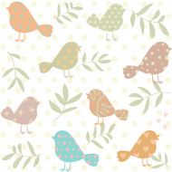 Silhouette of birds pattern N2
