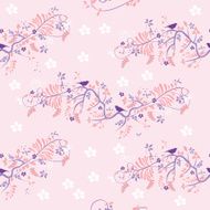 Vector seamless pattern with birds