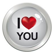 3d love button for couple
