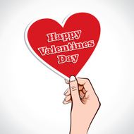 Valentine Heart word in hand