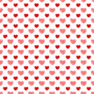 Seamless hand-drawn hearts Valentine