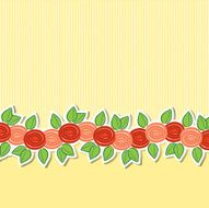 Rose banner card in vector format N2