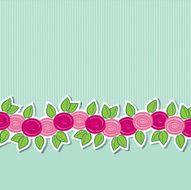 Rose banner card in vector format N3