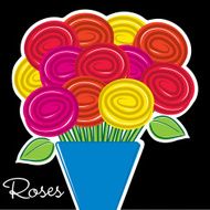 All occasion rose card in vector format