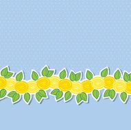Rose banner card in vector format N4