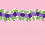 Rose banner card in vector format N5