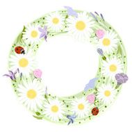 Vector frame Illustration with floral wreath